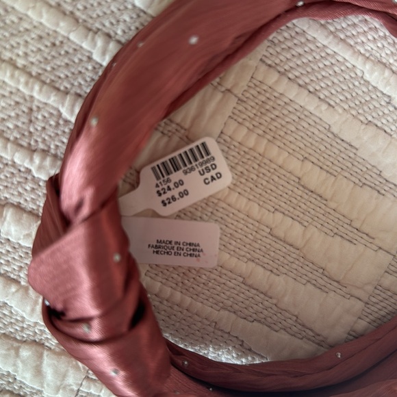 Anthropologie mauve studded headband dressy hair accessories - Picture 2 of 3